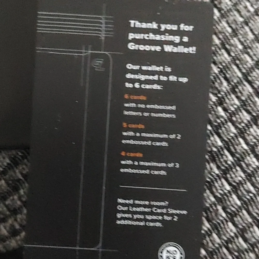 groove Black Groove Wallet Card Holder with Money Clip NIB